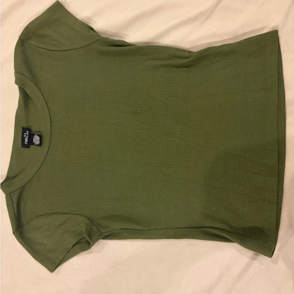Rue21 Olive Ribbed Tee